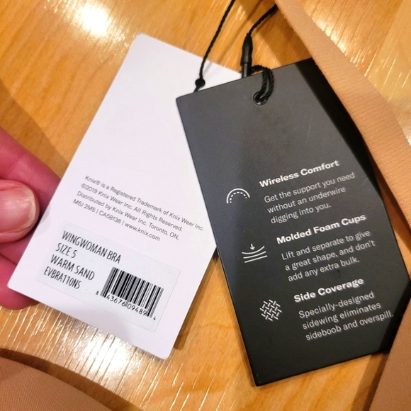 Knix Wingwoman Contour Wireless Bra Color Sand Size 5 New - Picture 10 of 14